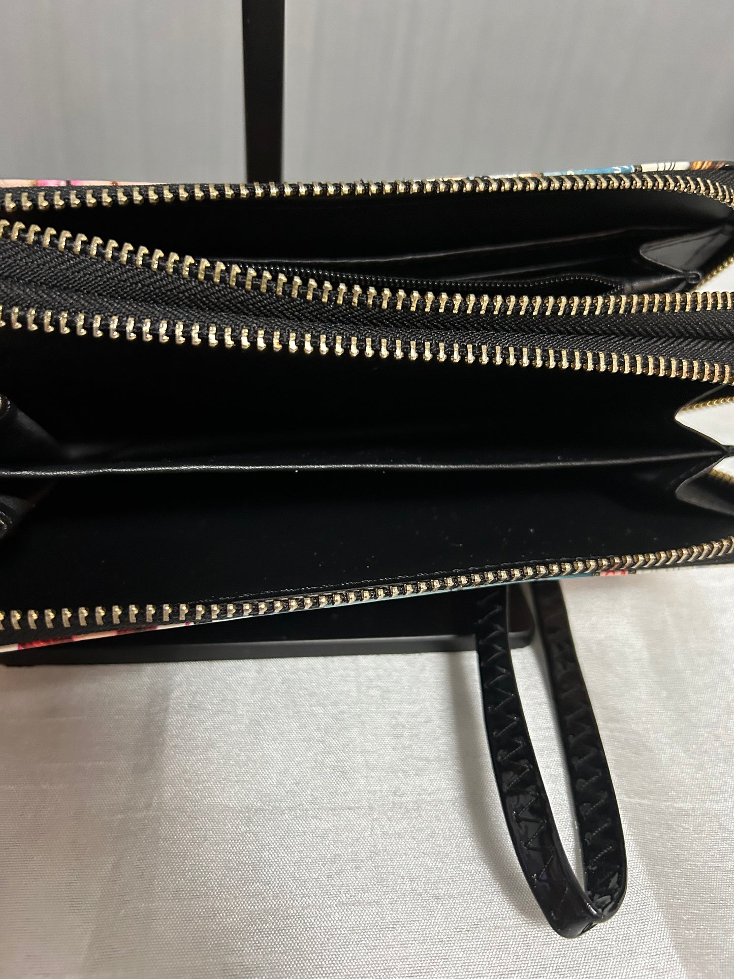 Magazine Print Wristlet Wallet